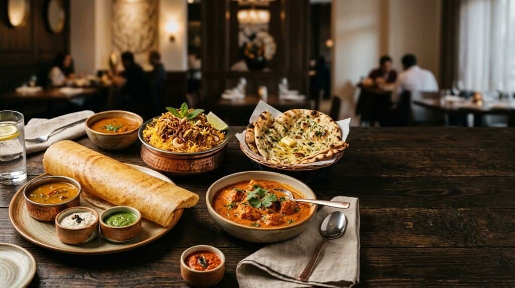 Indian cuisine in Mississauga featuring traditional Indian dishes at Pepperfry